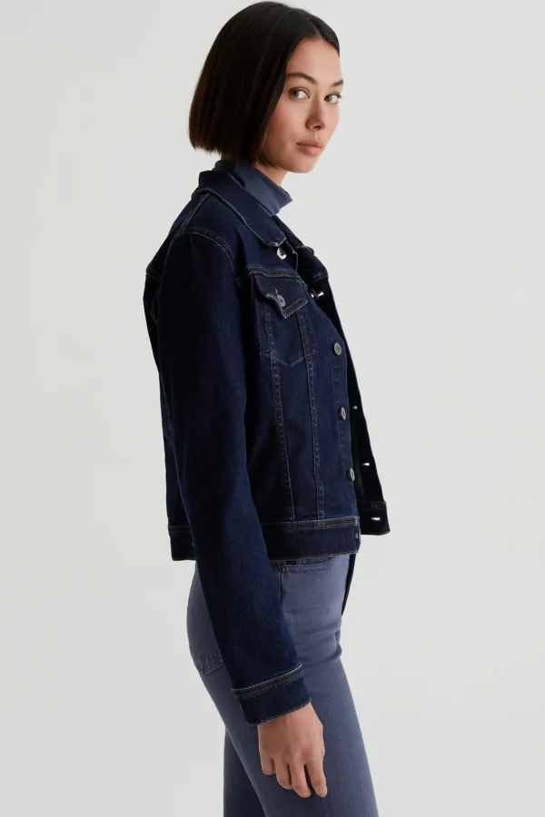 Women Trina Turk Ag Dark Wash Robyn Jean Jacket