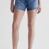 Women Trina Turk Ag Women'S Blue Hailey Cut-Off Short