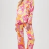 Women Trina Turk Apache Bloom Women'S Long Sleeve Long Pant Silk Pj Set