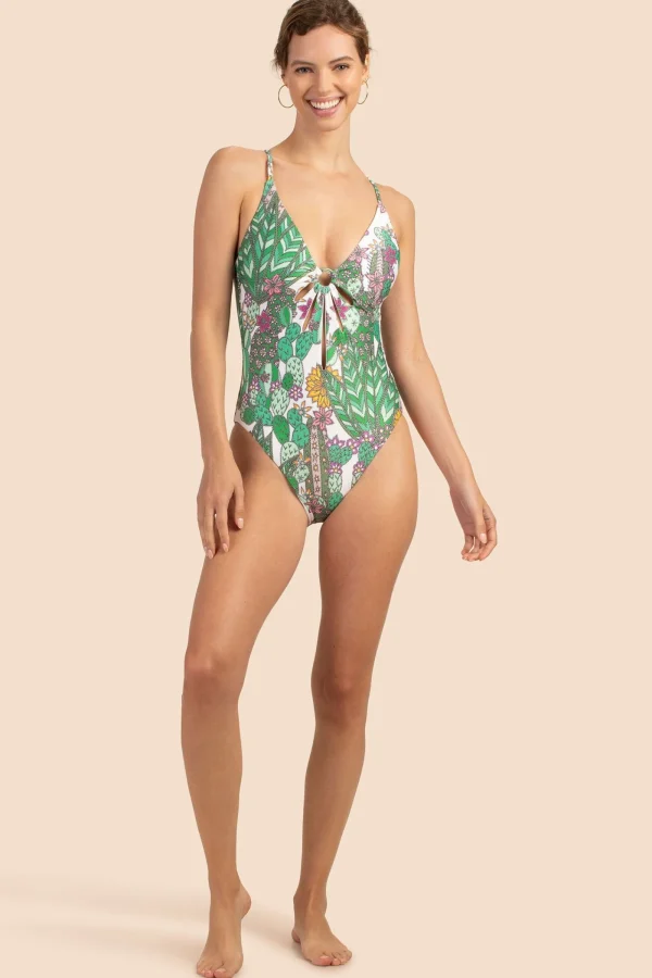 Women Trina Turk Cacti Cut-Out Maillot