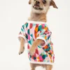 Men Trina Turk Dancing Dots Jersey Pet Pajama Shirt