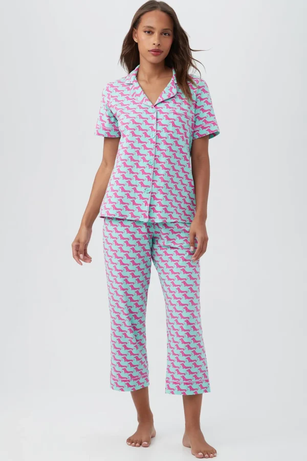 Women Trina Turk Dog Walk Cropped Pj Set