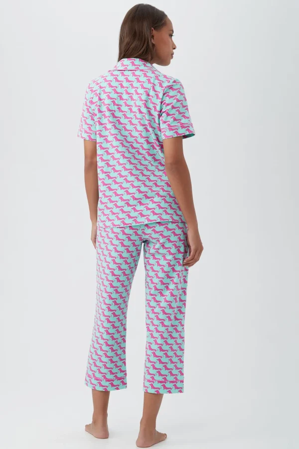 Women Trina Turk Dog Walk Cropped Pj Set