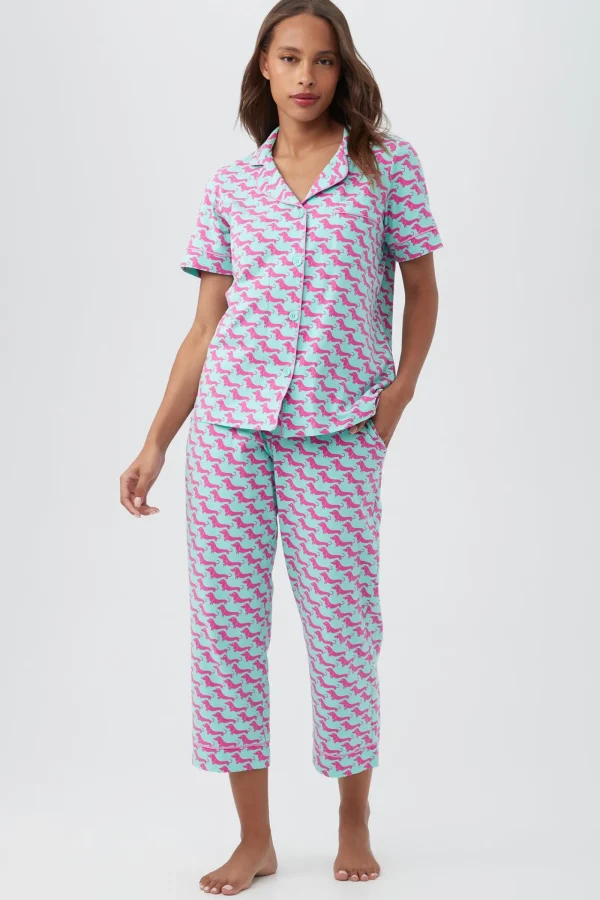 Women Trina Turk Dog Walk Cropped Pj Set