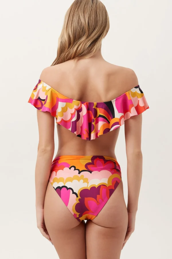 Women Trina Turk Fan Faire Off The Shoulder Ruffle Bandeau Top