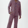 Men Trina Turk Geo Rainbow Men'S Long Sleeve Long Pant Jersey Pj Set