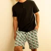 Men Trina Turk Hounds Men'S Short Sleeve Henley Boxer Short Jersey Pj Set