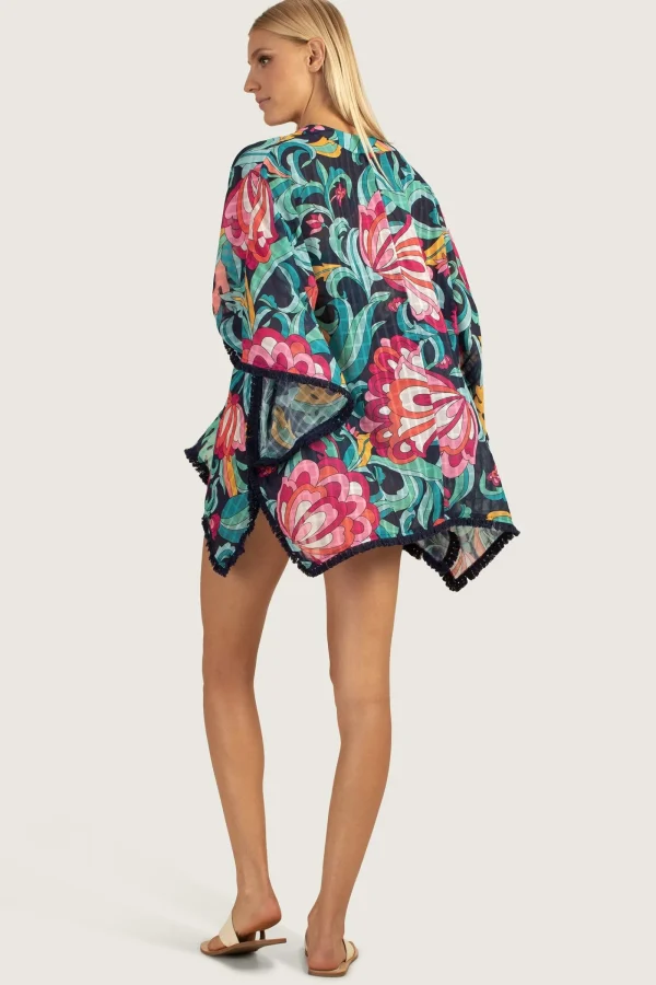 Women Trina Turk India Garden Fringe Kimono