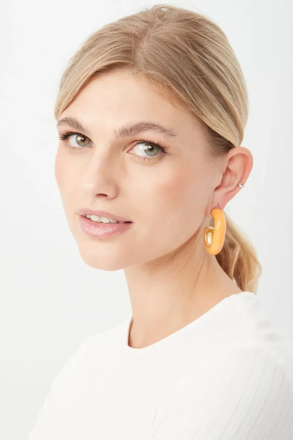 Trina Turk Kjl Enamel C Hoop Earring