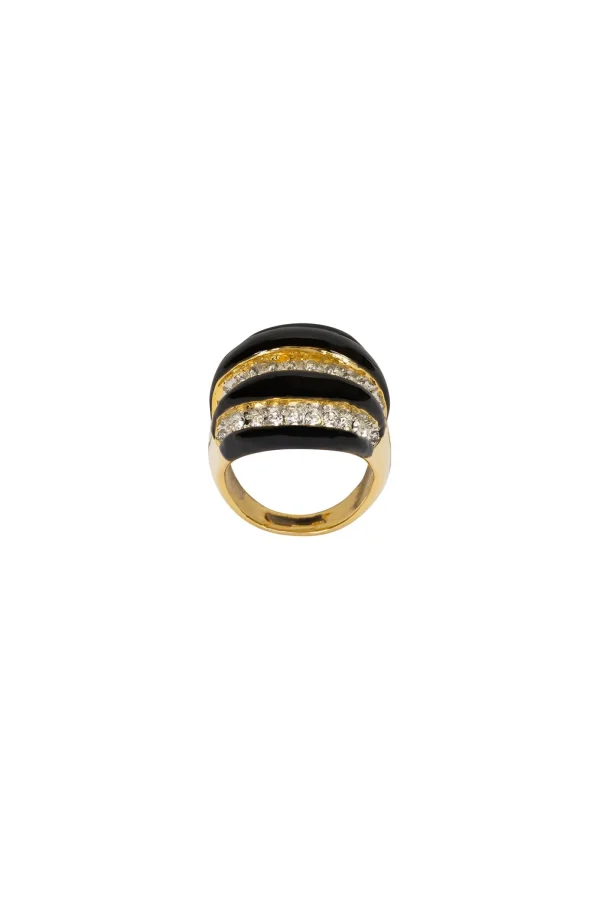 Trina Turk Kjl Enamel Rib Domed Ring