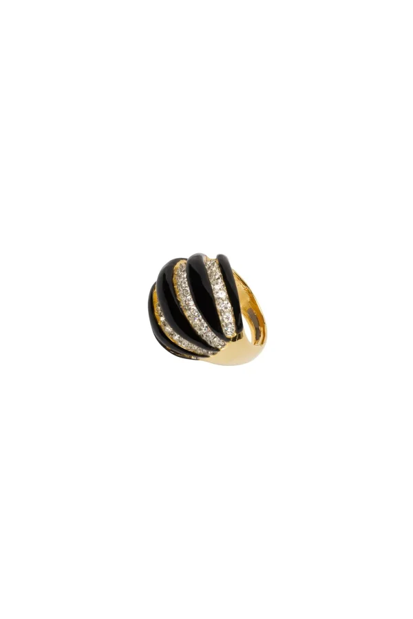 Trina Turk Kjl Enamel Rib Domed Ring