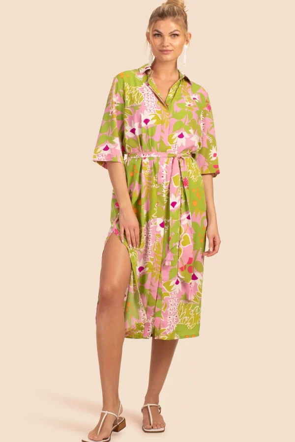 Women Trina Turk La Palma Midi Shirtdress