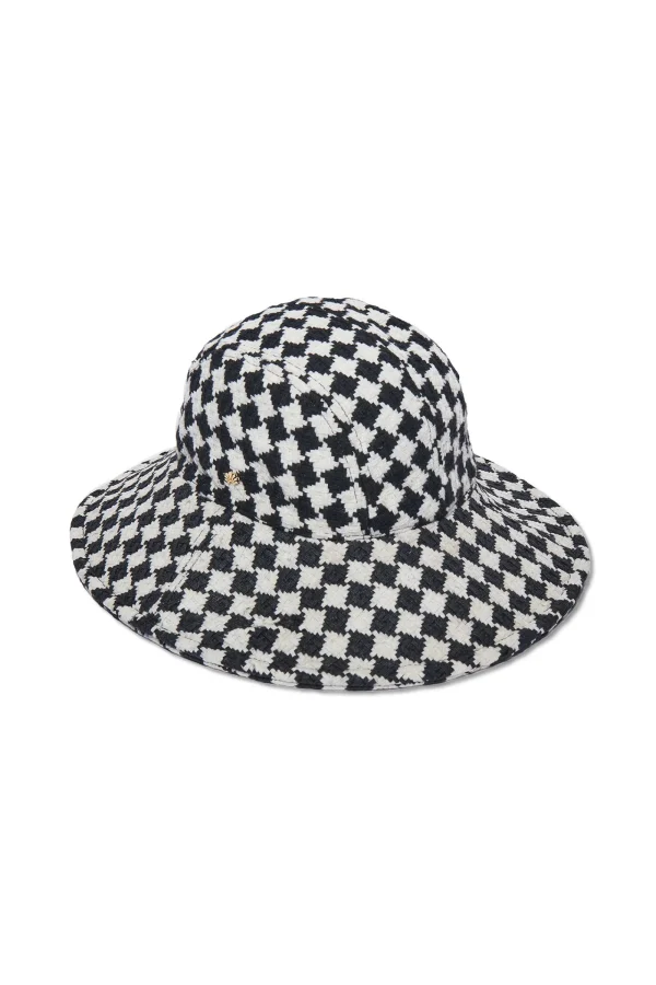 Trina Turk Lele Sadoughi Checkered Sun Bucket Hat