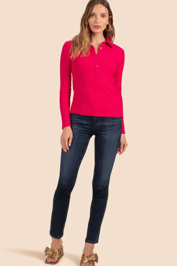 Women Trina Turk Long Sleeve Nishi Top
