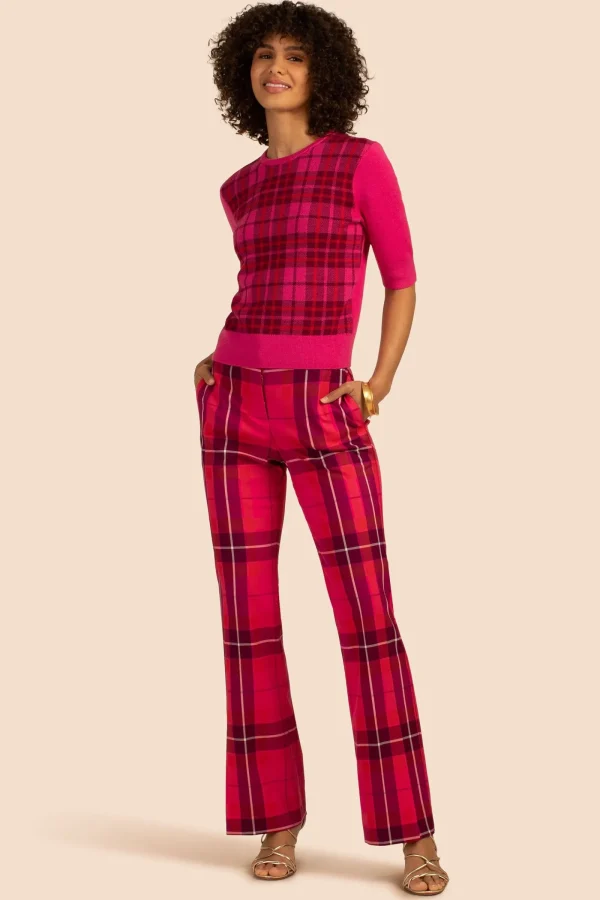 Women Trina Turk Mackenzie Plaid Crewneck