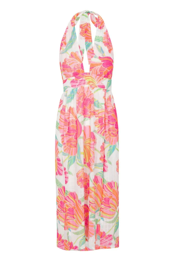 Women Trina Turk Poppy High Neck Midi Dress