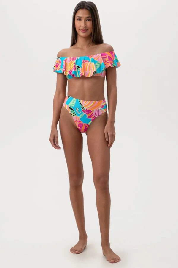 Women Trina Turk Poppy Off The Shoulder Ruffle Bandeau Top