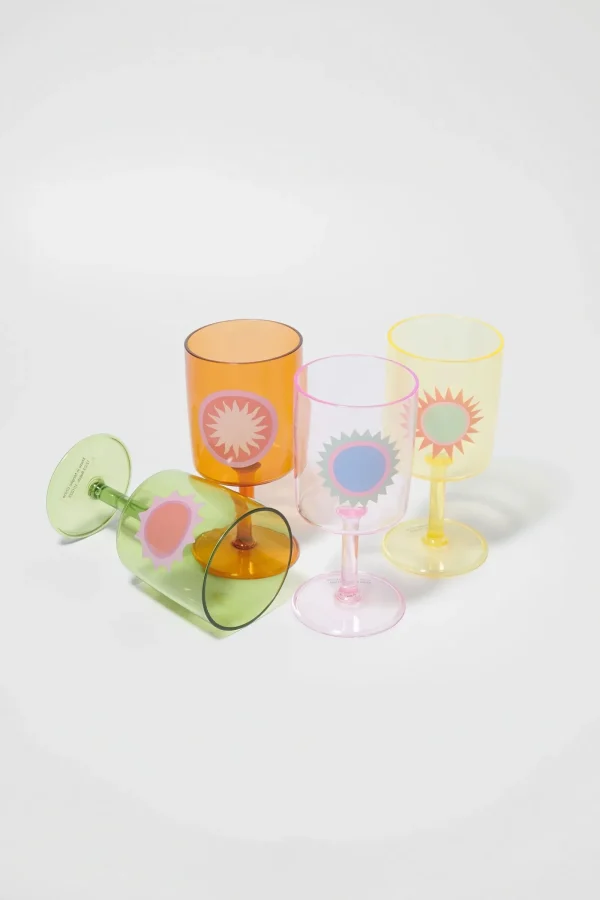 Trina Turk Rio Sun Wine Glass Set
