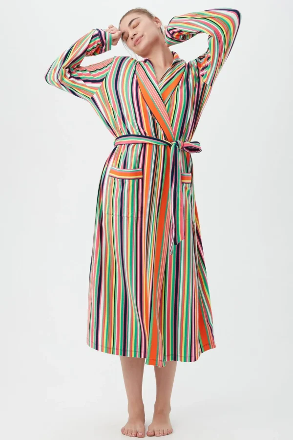Women Trina Turk Stripe Robe De Chambre