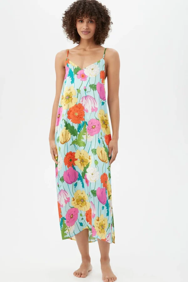 Women Trina Turk Sunny Blossom Maxi Chemise Nightgown