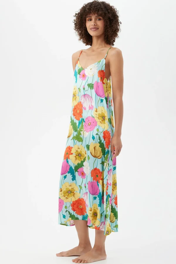 Women Trina Turk Sunny Blossom Maxi Chemise Nightgown
