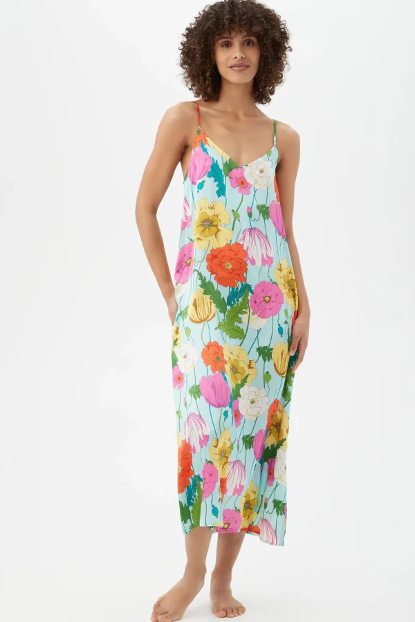Women Trina Turk Sunny Blossom Maxi Chemise Nightgown