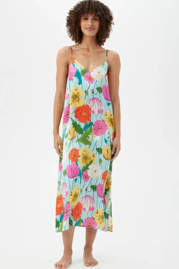 Women Trina Turk Sunny Blossom Maxi Chemise Nightgown