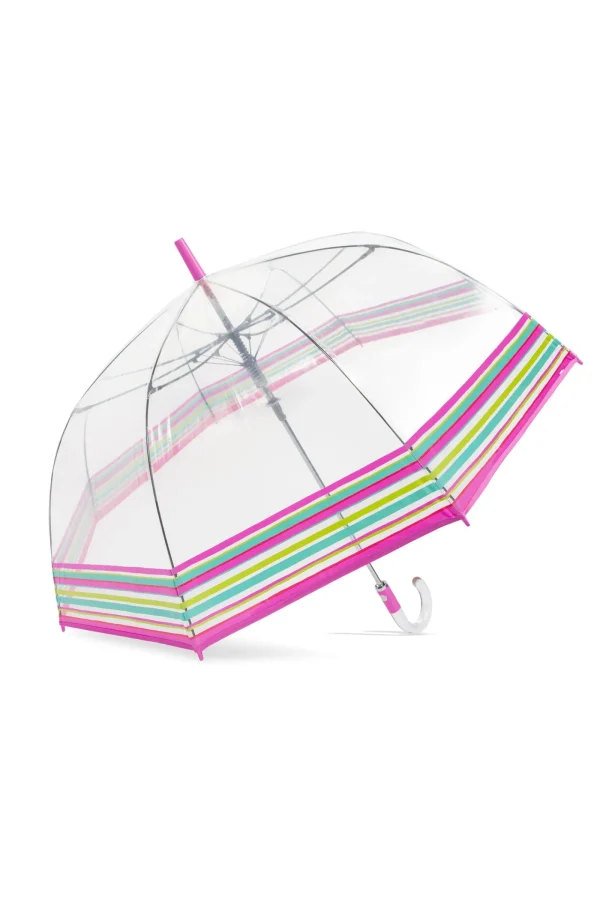 Trina Turk Sole Stripe Clear Bubble Umbrella