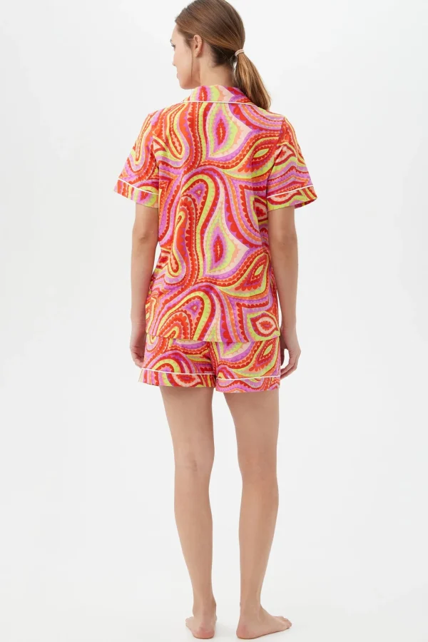 Women Trina Turk Vivacious Women'S Short Sleeve Shorty Jersey Pj Set