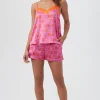 Women Trina Turk Wallpaper Geo Women'S Cami Tank Shorty Silk Pj Set