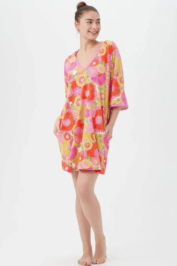 Women Trina Turk Warm Sand Botanical Caftan
