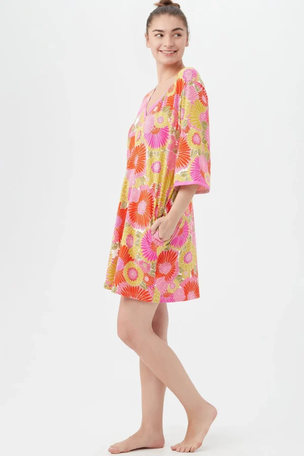 Women Trina Turk Warm Sand Botanical Caftan
