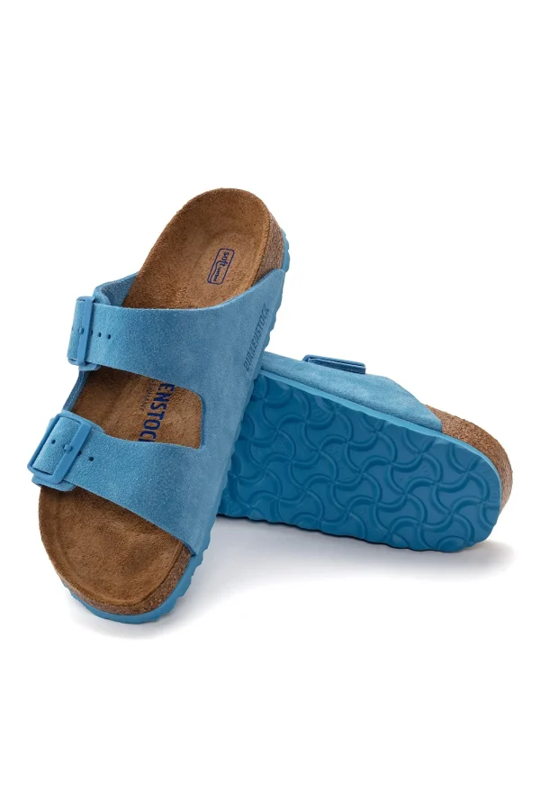 Trina Turk Women'S Arizona Soft Footbed Blue Suede Sandal