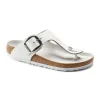 Trina Turk Women'S Gizeh Big Buckle Leather Thong Sandal
